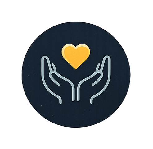 Ícone mãos segurando coração