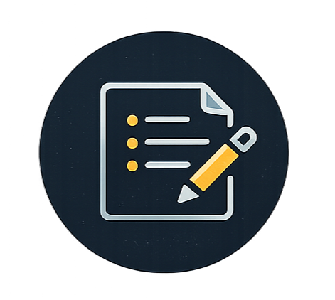 Ícone página com caneta